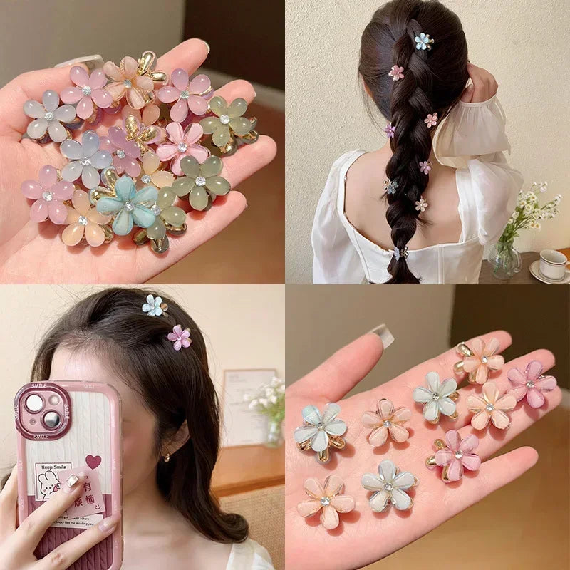 1/10pcs Cute Mini Flower Hairclip Claws